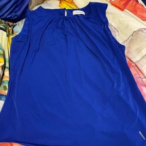 Sleeveless beautiful blue Calvin Klein Dress shirt